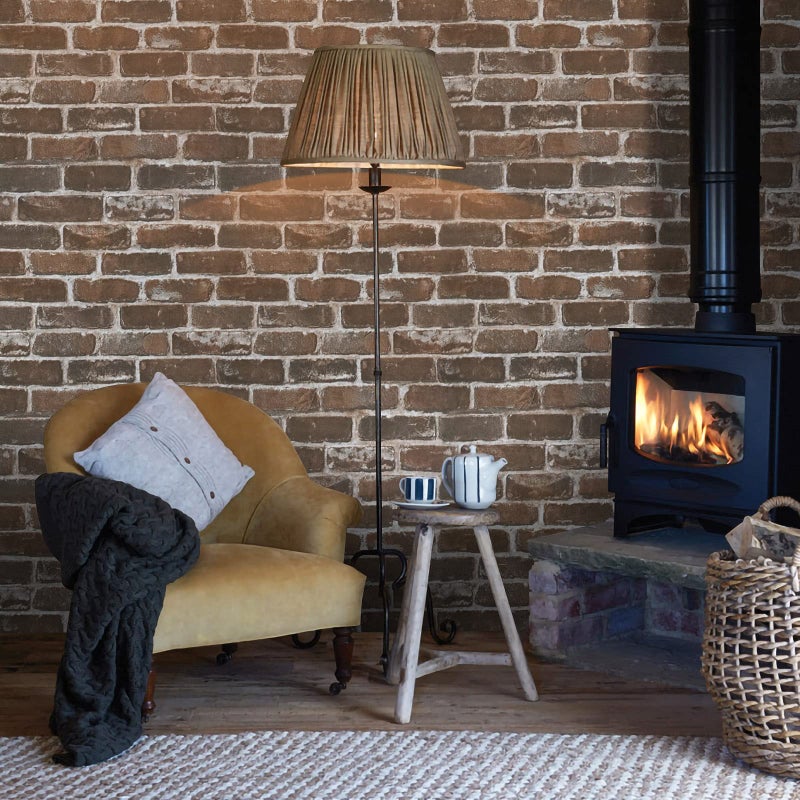 Timeet Vintage Brown Brick Wallpaper Peel and Stick Wallpaper 17.7"Ã—197" Self Adhesive Brick Removable Faux 3D Wallpaper for Walls Fireplace Autumn Home Decor - Image 3
